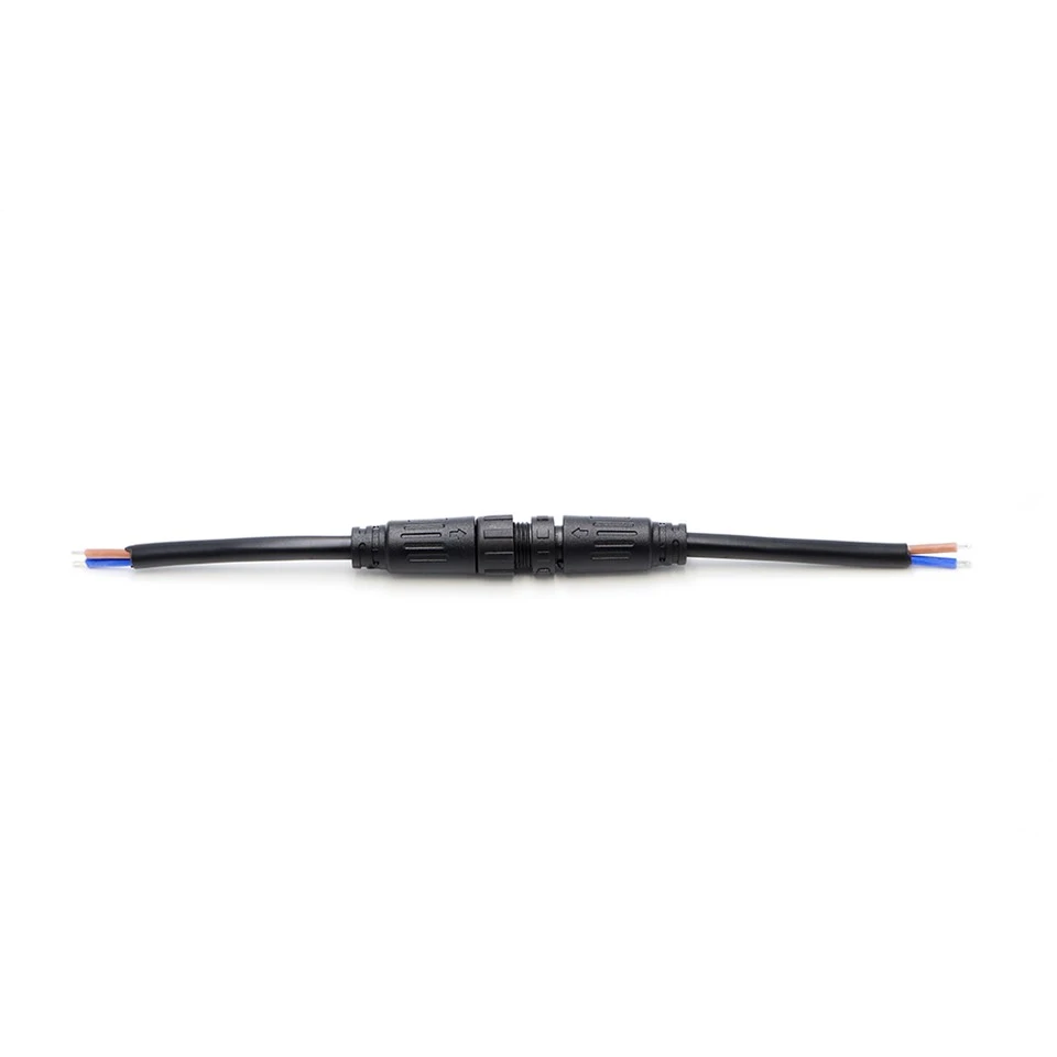M12 3 Pin Konektor Tahan Air Berulir IP67